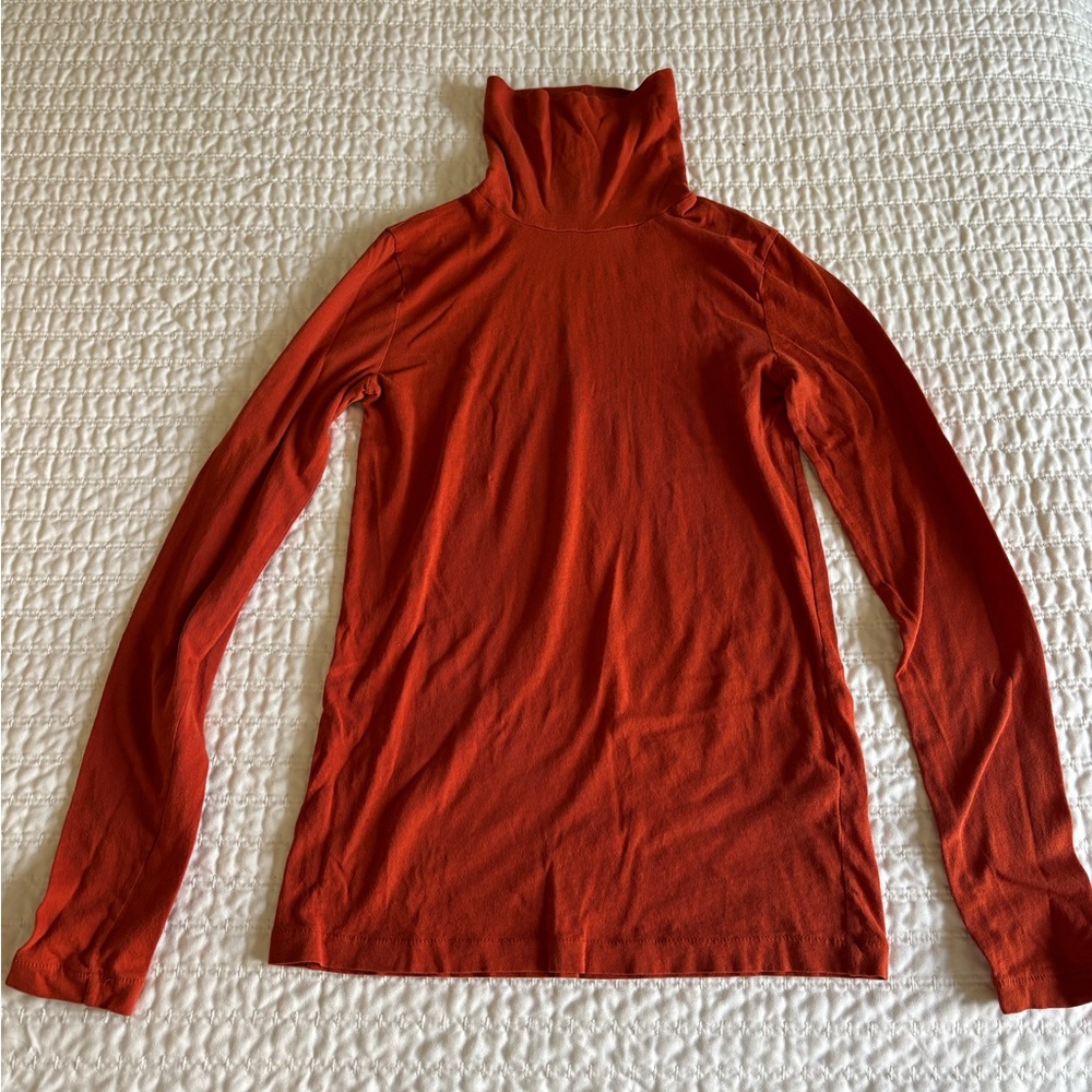JCrew Orange Turtleneck Shirt